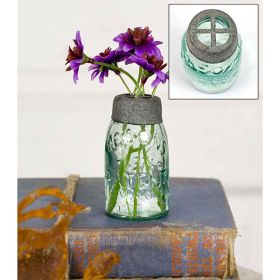 Mini Mason Jar With Flower Frog - Min of 6