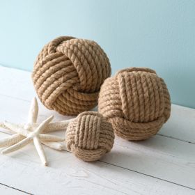 Set of Three Nautical Rope Balls