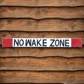 No Wake Zone Sign