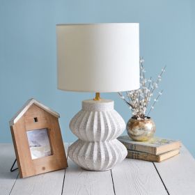 Scalloped Resin Tabletop Lamp