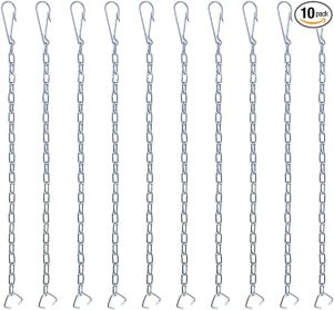 10 Pcs Toilet Handle Chain, Universal Toilet Stopper Flapper Chain Replacement Kit