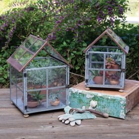 Set of Two Farmhouse Terrariums