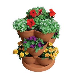 30-Quart Stacking Pot Planter in U.V. Protected Plastic