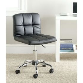 Modern Black Faux Leather Cushion Home Office Desk Chair