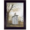 Trendy Decor 4U "Morning Commute (Outhouse)" Framed Wall Art, Modern Home Decor Framed Print for Living Room, Bedroom & Farmhouse Wall Decoration by B