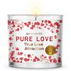 Magnificent 101 Long Lasting Pure Love Aromatherapy Candle with Florals & Oils14 Oz - 56 Hour Burn Time Soy Wax Candle for True Love Attraction, Purif