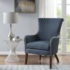 27" Accent Chair, Wood High-Density Foam Modern Style For Living Room, Blue