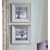 S/2 Vintage Silver Reflective Picture Frames, 15x15"