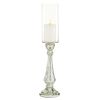 Pillar Hurricane Lamp with Faux Mercury Glass Finish