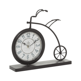 Dec Mode 12" Brown Metal Bike Clock