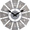 First Time & Co. Gray Numeral Windmill Wall Clock, Farmhouse, Analog, 24 x 2 x 24 in