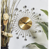 Dec Mode Gold Metal Glam Wall Clock, 15'L x 0.5'W x 15'H, Features Starburst Design