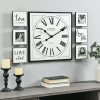 First Time & Co. White Love Frame Gallery Wall Clock 7-Piece Set, Farmhouse, Analog, 20 x 2 x 20 in