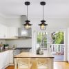 Vintage Farmhouse Pendant Light Rustic Metal  Caged Pendant Lights