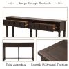 Console Table Sofa Table Easy Assembly with Two Storage Drawers and Bottom Shelf for Living Room, Entryway (Espresso)