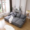 Upholstery Sleeper Sectional Sofa with Double Storage Spaces,