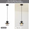 Vintage Farmhouse Pendant Light Rustic Metal  Caged Pendant Lights