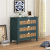 3 Drawer Cabinet, Natural  rattan, American  Furniture ,Suitable for bedroom, living room, study