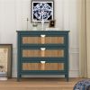 3 Drawer Cabinet, Natural  rattan, American  Furniture ,Suitable for bedroom, living room, study