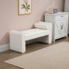 COOLMORE Modern Ottoman Bench, Bed stool made of loop gauze, End Bed Bench, Footrest for Bedroom, Living Room, End of Bed, Hallway