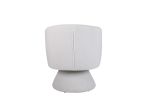 Swivel Accent Chair Armchair, Round Barrel Chair in Fabric for Living Room Bedroom(White)