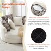 Swivel Accent Barrel Chair with 5 Movable Pillow 360 Degree Swivel Round Sofa Chair for Living Room,Bedroom, Hotel, Beige