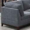 Modular Living Room Furniture Corner Wedge Ash Chenille Fabric 1pc Cushion Wedge Sofa Couch.