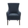 27" Accent Chair, Wood High-Density Foam Modern Style For Living Room, Blue