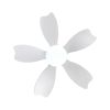 30 Inch Modern Floral Art Matte White Indoor LED Flush Mount  Small Ceiling Fan With Light and  Remote Control