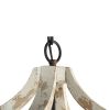 Light Wood Chandelier, Hanging Light Fixture with Adjustable Chain for Kitchen Dining Room Foyer Entryway, Bulb Not Included