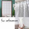 Semi-Sheer Short Kitchen Cafe Tier Curtain Pendant Doorway Curtain Bedroom Decor,59x35 inch