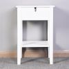 White Bathroom Floor-standing Storage Table with a Drawer