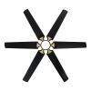 60 In. Modern Indoor Large Black Gold Ceiling Fan With LED Light and Remote Control