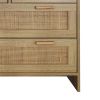 4 Drawers Rattan Cabinet, for Bedroom, Living Room, Dining Room, Hallways, Easy Assembly