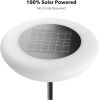 Outdoor Rattan Solar Powered Floor Lamp IP65 Waterproof LED Light for Garden Yard Terrance Patio