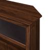 Modern Angled-Side Fireplace Corner TV Stand for TVs up to 10015' ‚Äì Dark Walnut