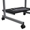 Techni Mobili Compact Computer Cart With Storage, Graphite