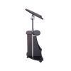 Techni Mobili Sit-to-Stand Rolling Adjustable Laptop Cart With Storage, Black