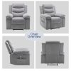 Power Recliner Chair with Adjustable Massage Function, Velvet Electric Power Chair for Elderly with One Side Pockets, Recliner Chair with Heating Syst