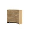 4 Drawers Rattan Cabinet, for Bedroom, Living Room, Dining Room, Hallways, Easy Assembly