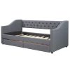 Upholstered Twin Size daybed with Two Drawers,