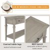 Classic Retro Style Console Table with Three Top Drawers and Open Style Bottom Shelf, Easy Assembly (Gray Wash)