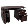 Techni Mobili Complete Workstation Computer Desk with Storage, Chocolate