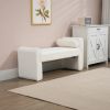 COOLMORE Modern Ottoman Bench, Bed stool made of loop gauze, End Bed Bench, Footrest for Bedroom, Living Room, End of Bed, Hallway