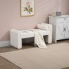 COOLMORE Modern Ottoman Bench, Bed stool made of loop gauze, End Bed Bench, Footrest for Bedroom, Living Room, End of Bed, Hallway