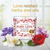 Magnificent 101 Long Lasting Pure Love Aromatherapy Candle with Florals & Oils14 Oz - 56 Hour Burn Time Soy Wax Candle for True Love Attraction, Purif