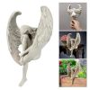 Sorrow Angel Statue Crafts; Pure White Love Angle With Wings Sculpture Ornaments; For Home Decor Bedroom Office Garden Tabletop