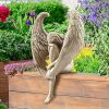 Sorrow Angel Statue Crafts; Pure White Love Angle With Wings Sculpture Ornaments; For Home Decor Bedroom Office Garden Tabletop