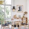 Vintage Farmhouse Pendant Light Rustic Metal  Caged Pendant Lights