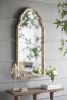 22" x 48" Large Cream & Gold Framed Wall Mirror,